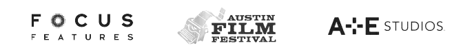 Focus Features, Austin Film Festival, and A=E Studios logos
