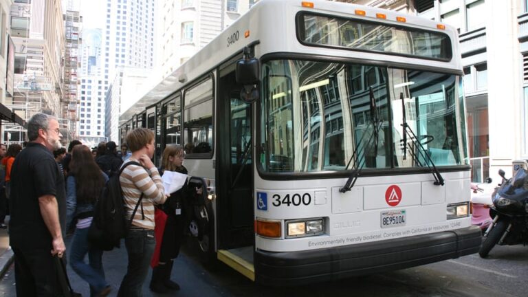 Students boarding a bus