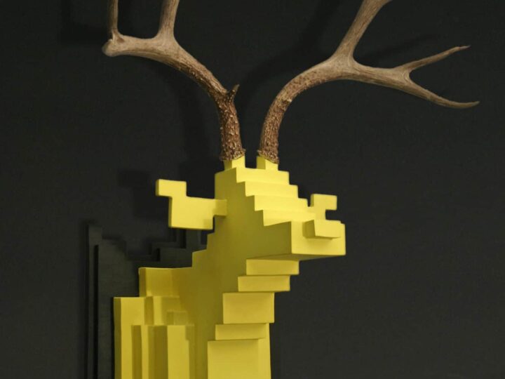 Pixel image of a deer