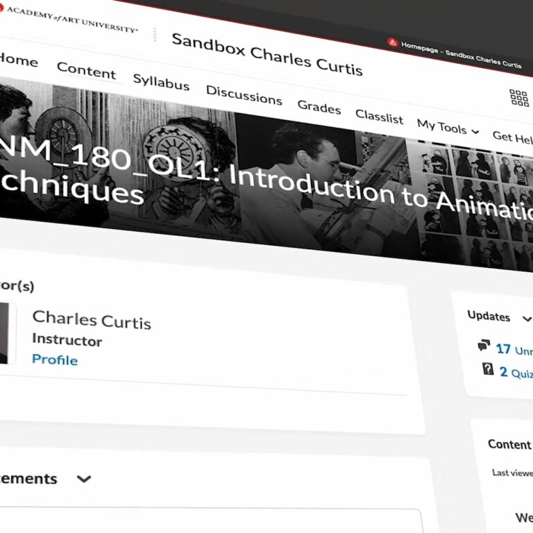 Screenshot from online class