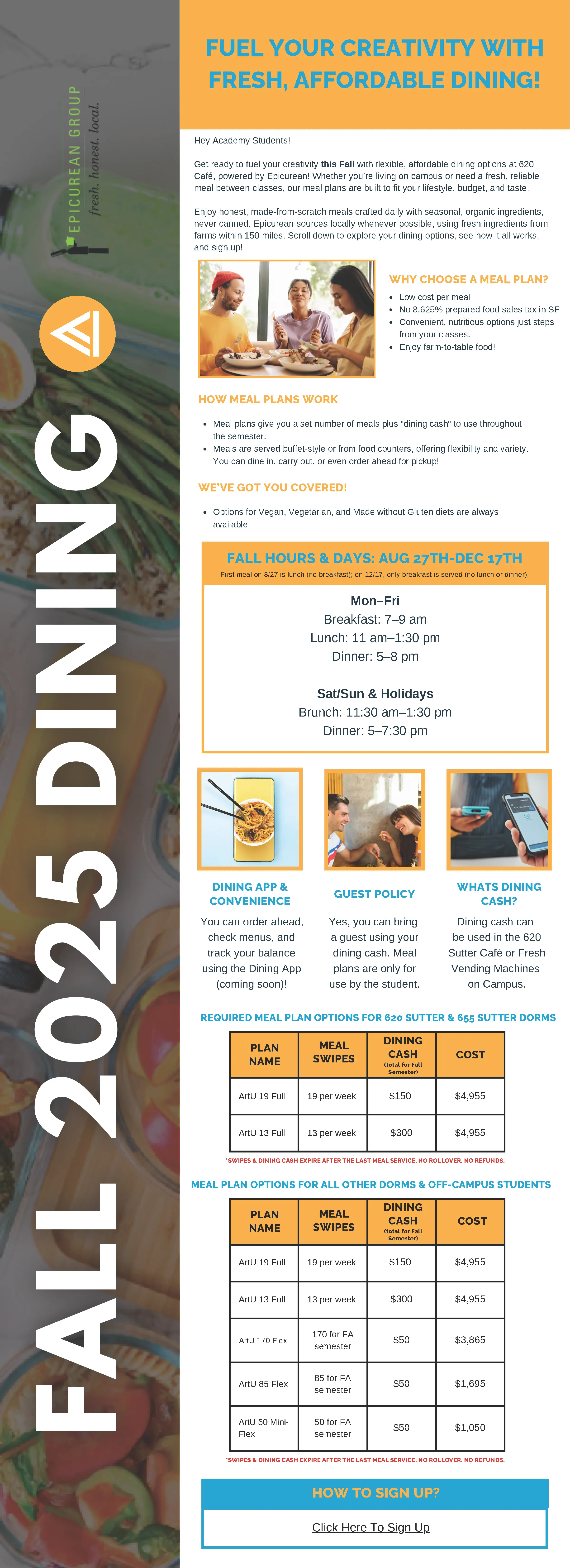 Fall Dining Newsletter 2025